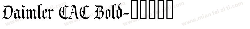 Daimler CAC Bold字体转换